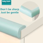 Corners protection strip, length 2 m, tables, baby's room, light green color, 2.0 cm